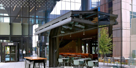 Commercial glass doors for restaurants and cafes in NY and NJ.