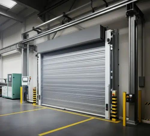 Upper NY commercial high-speed door installation service with Garage Door Customs.
